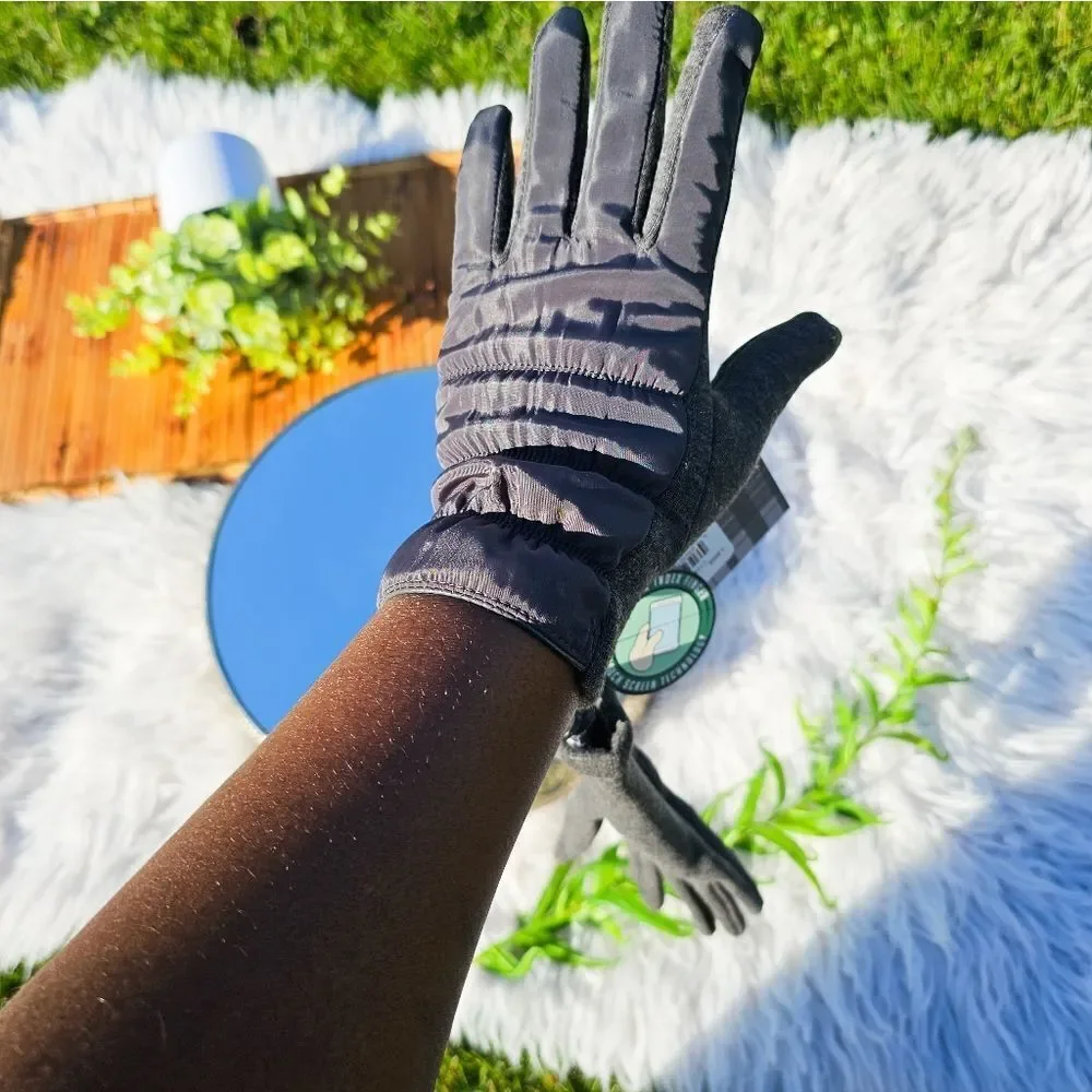 New GH Charcoal Grey Cotton Blend Touch Screen Insulated Gloves.
